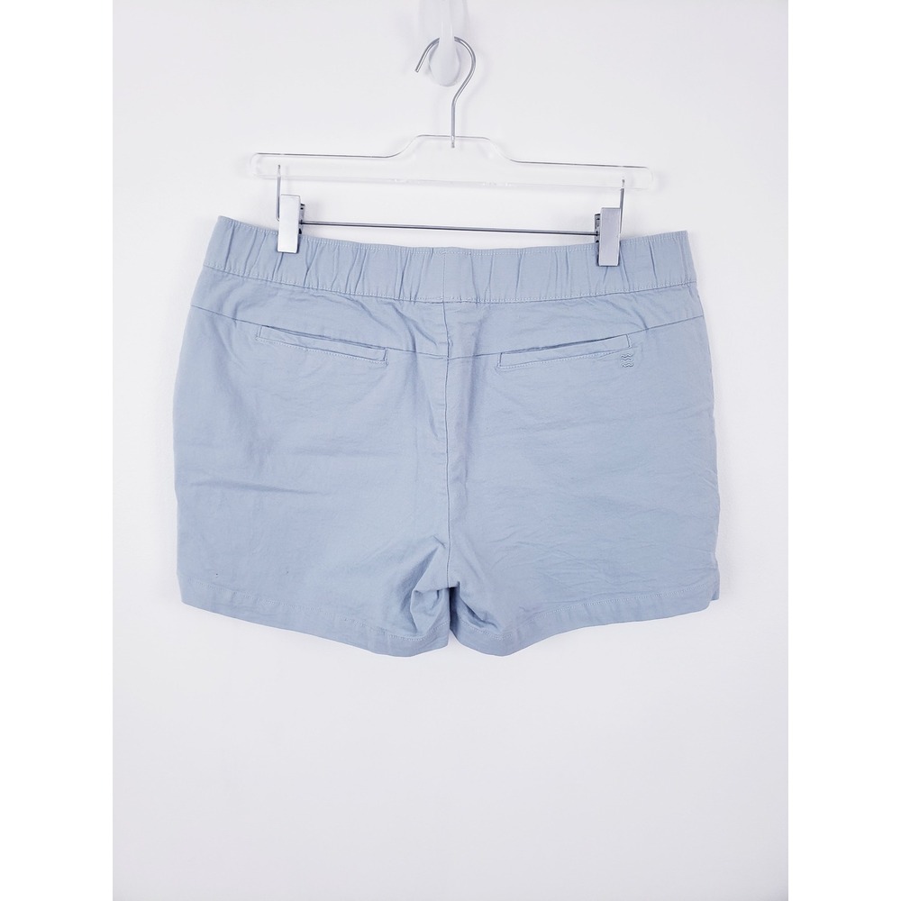Free Fly Women Stretch Canvas Short Bay Blue Elastic Waist Outdoor Womens Large - Picture 2 of 8